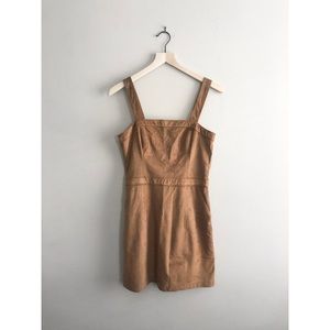 Abercrombie & Fitch Faux Suede Pinafore Dress